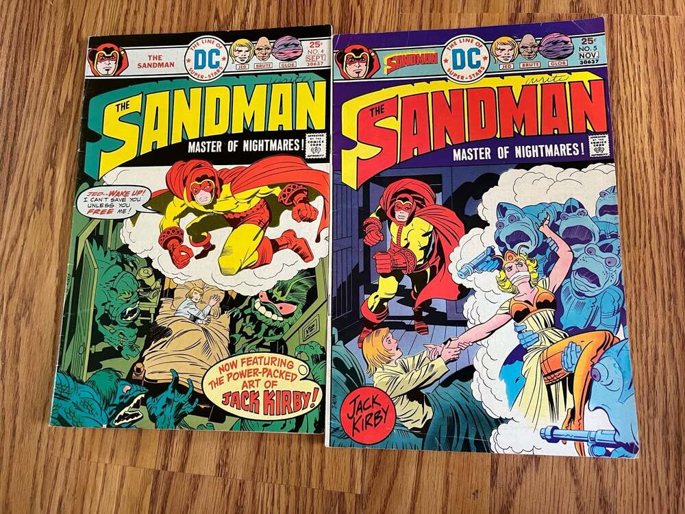 The Sandman Master of Nightmares #4 and #5 DC Comics 1975 Lot by Jack Kirby